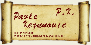 Pavle Kezunović vizit kartica